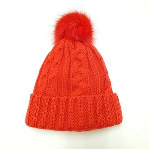 Victoria's Secret PINK Sherpa Lined Red Beanie